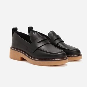 Everlane The Gum Sole Penny Loafer in Black Womens Platform Shoes Size 7.5